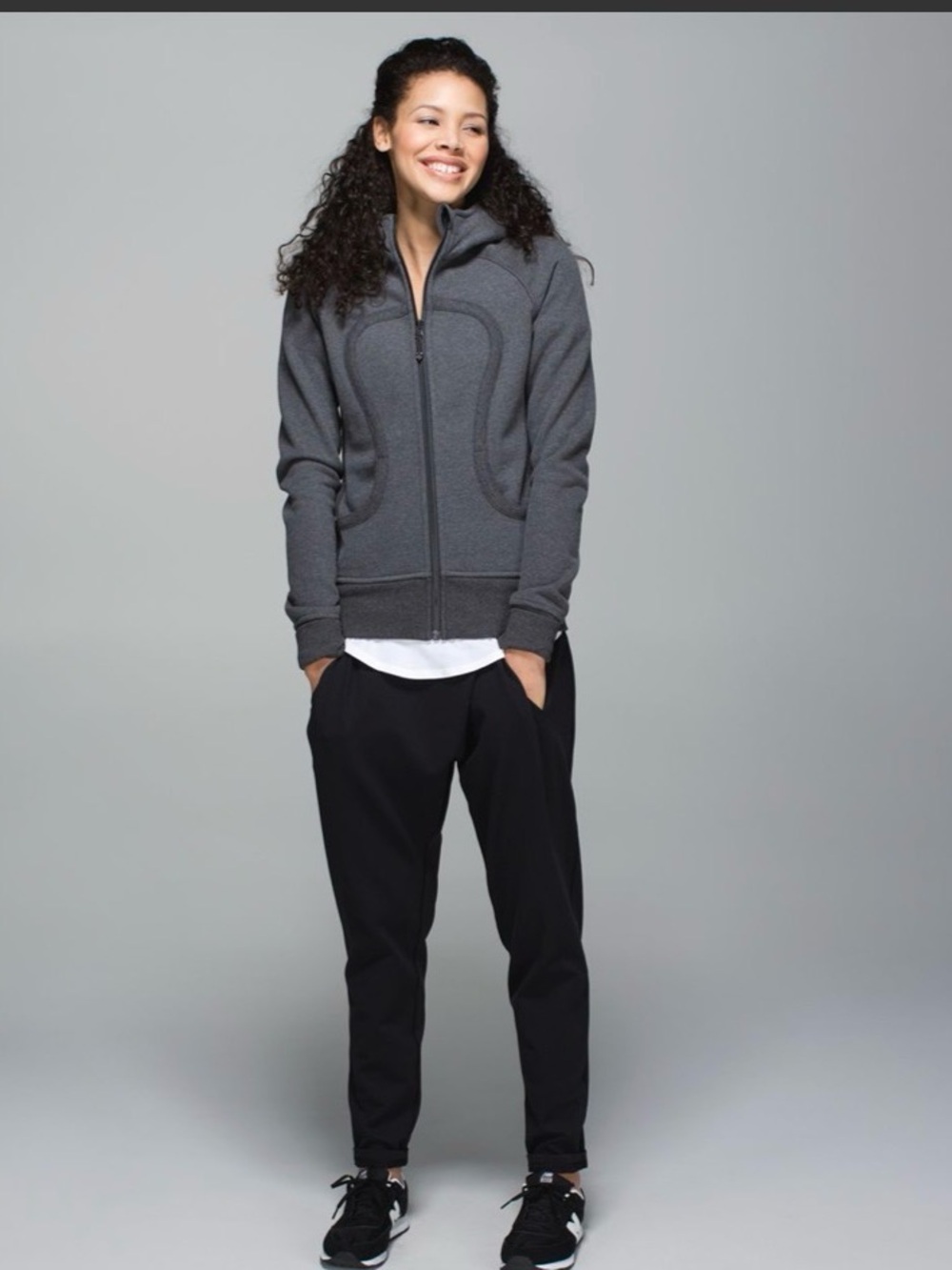 Lululemon Grey Scuba Hoodie-Vintage